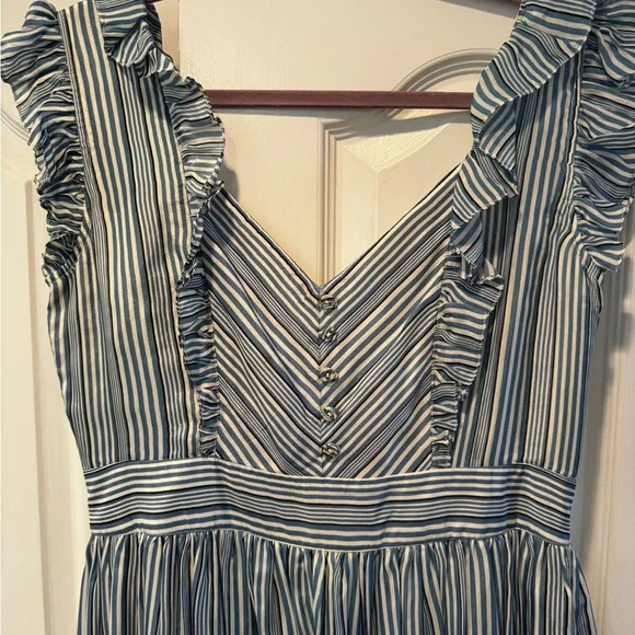 Carolina K Blue Striped Maxi Dress - Picture 3 of 9